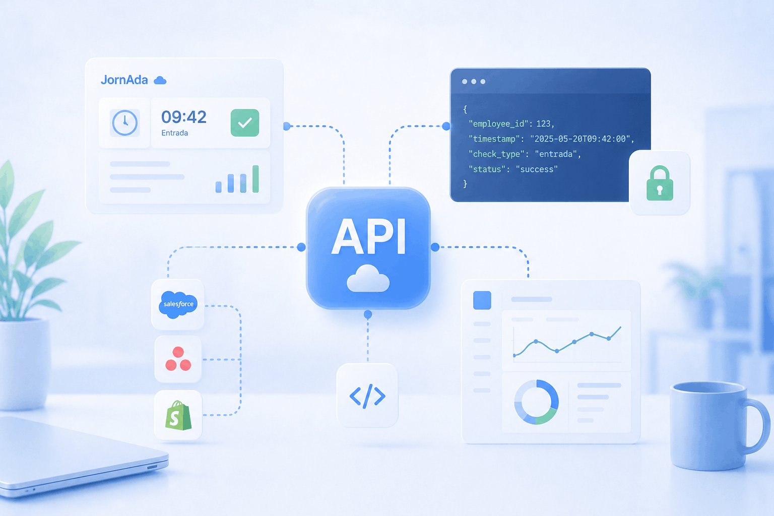 API de control horario de JornAda: integra tu fichaje con Power BI, tu HRIS y tu software de nómina
